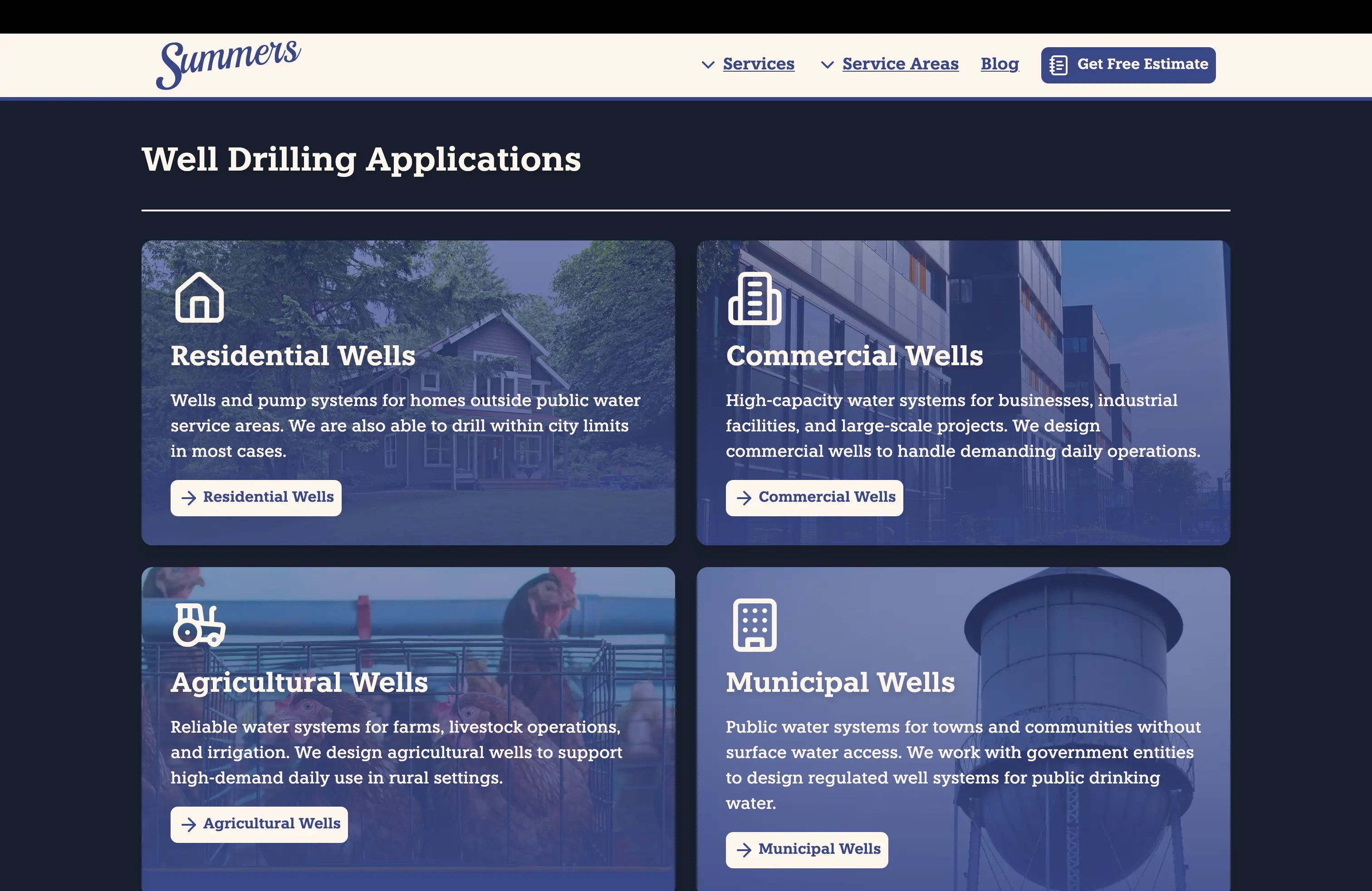 Summers Well Drilling website