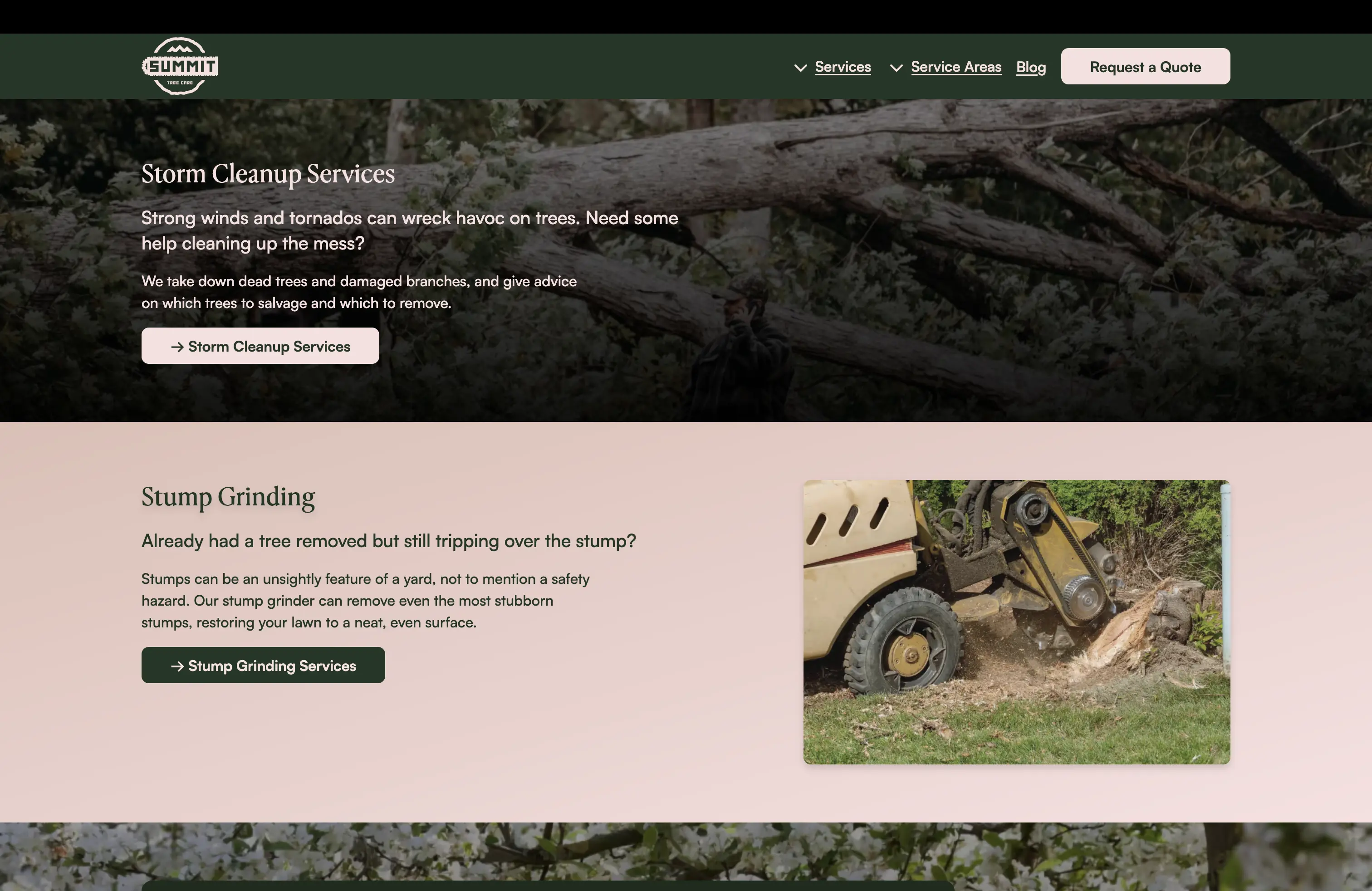 Summit Tree Care website